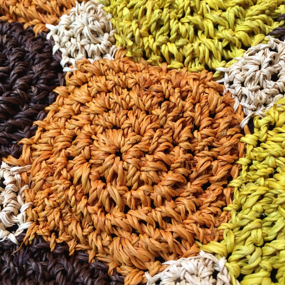 Hand Crocheted Raffia Bag - Picture 7 of 11